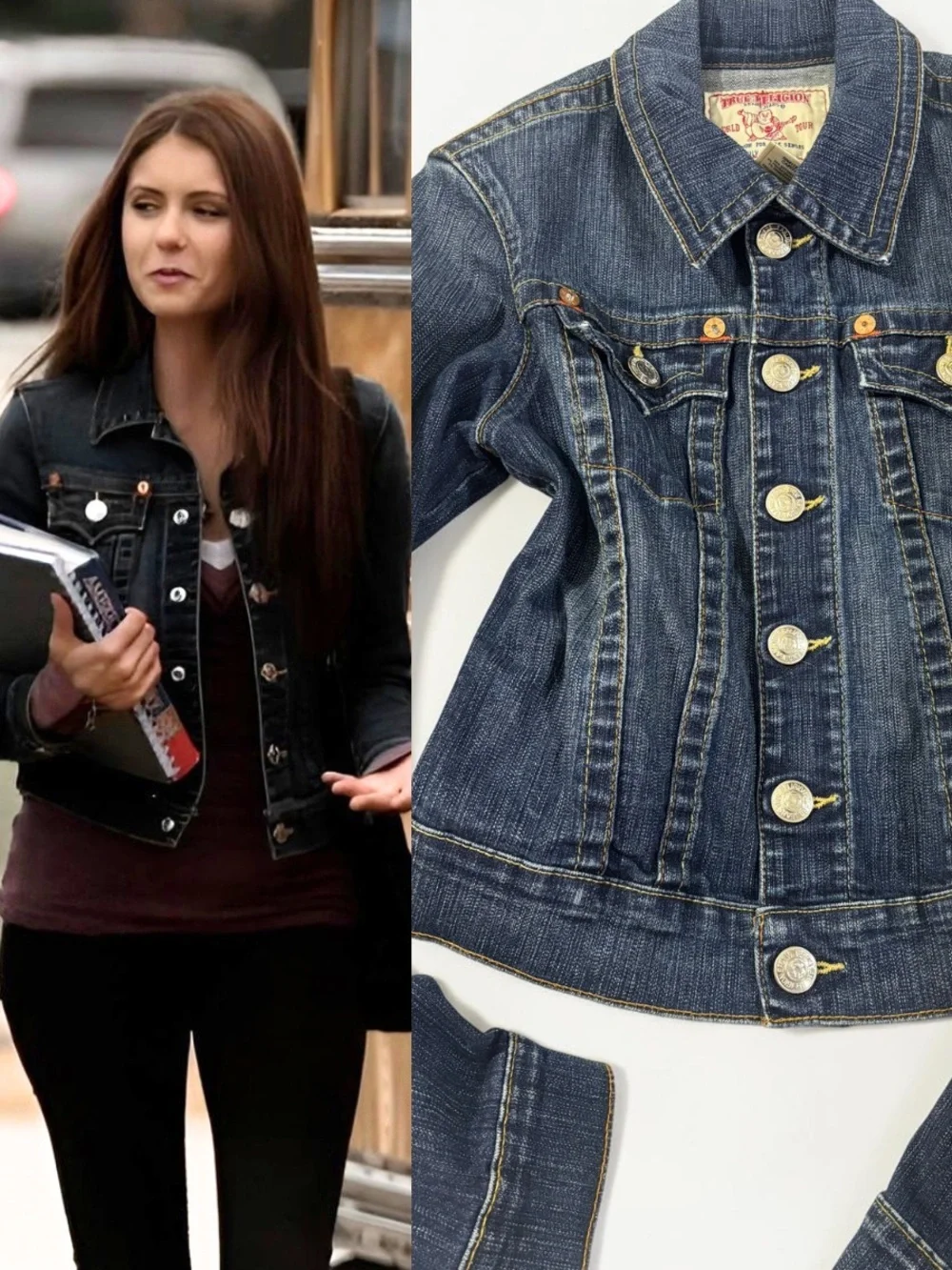 True Religion Jean Jacket ASO Elena Gilbert The Vampire Diaries Late 2000s S